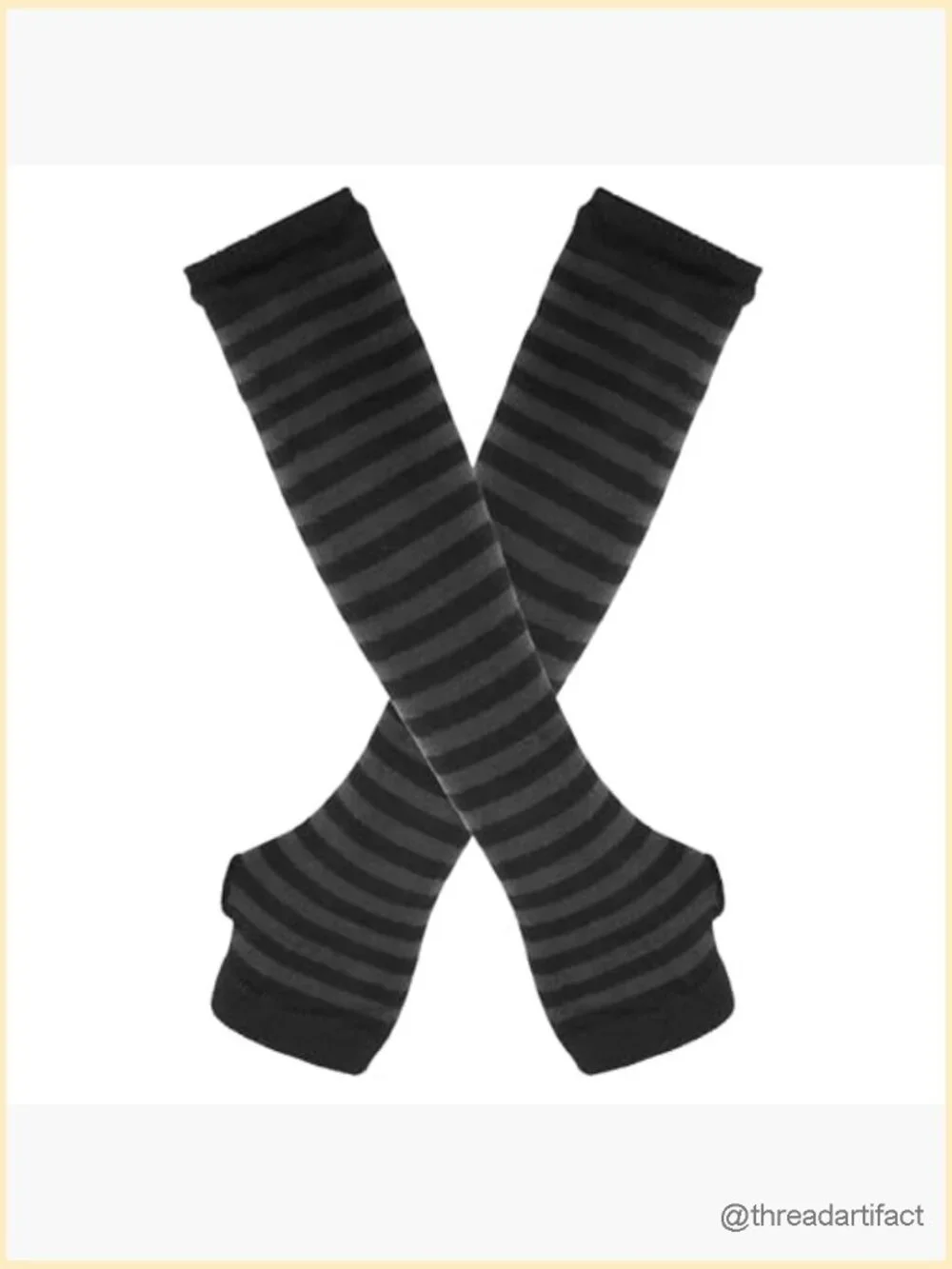 Women's Punk Gothic Fingerless Gloves Arm Warmers Knitted Long Wrist Warmers